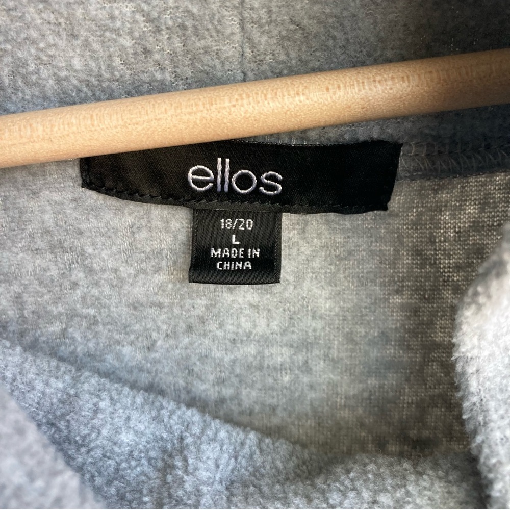 ellos Women's cowl neck fleece gray poncho, Sz 18/20 - Picture 10 of 17